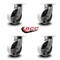 Service Caster 8'' Extra Heavy Duty Semi Steel Cast Iron Wheel Swivel Caster , 4PK CRAN-SCC-KP92S830-SSR-4 - alternate 5